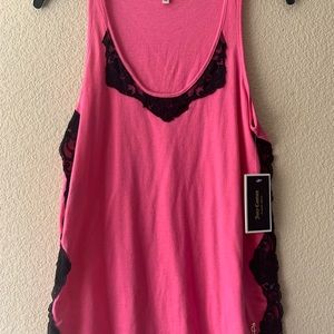 NEW Juicy Couture Knit Tank with Lace